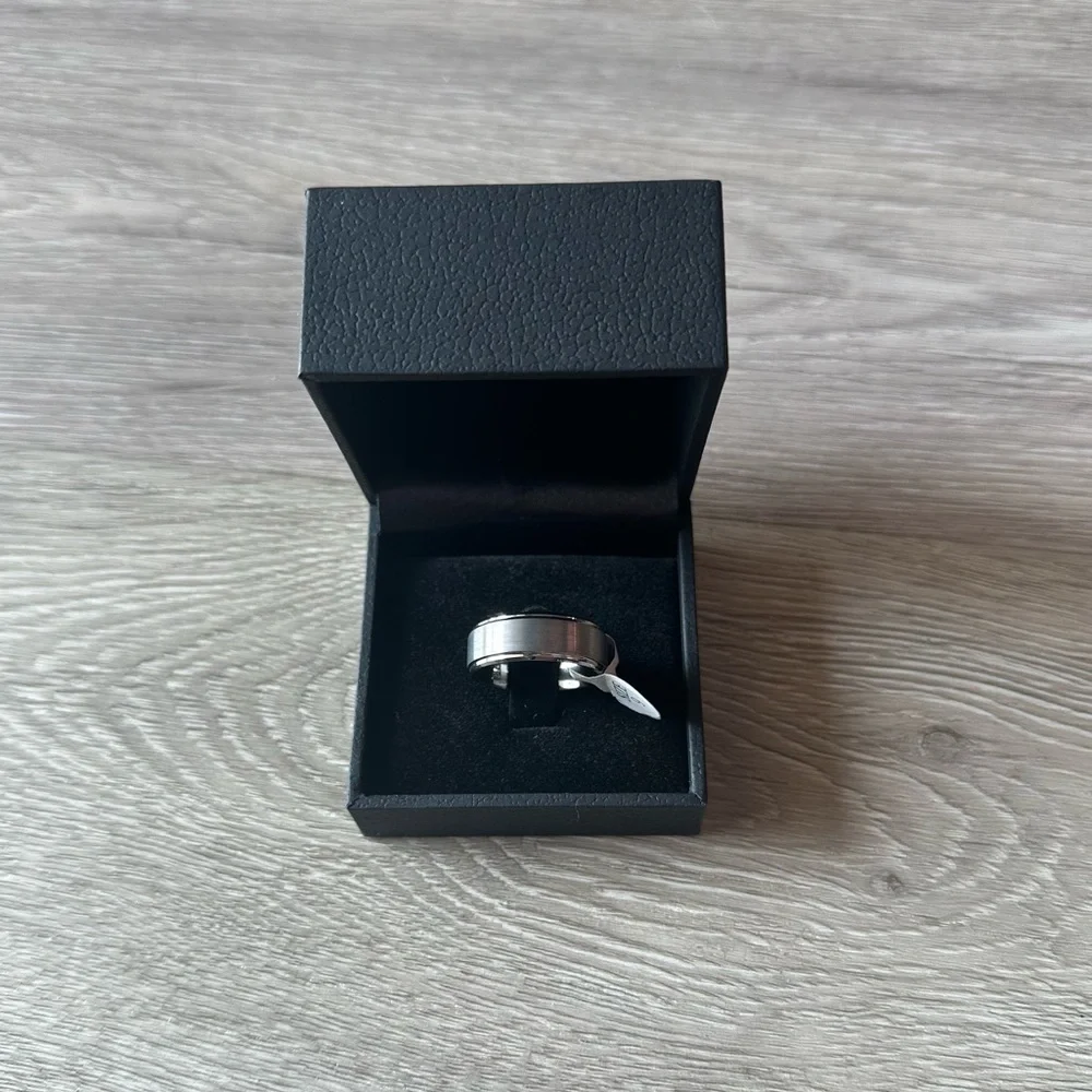 King Will Tungsten Carbide Silver Tone Etched Wedding Band for Men or Women